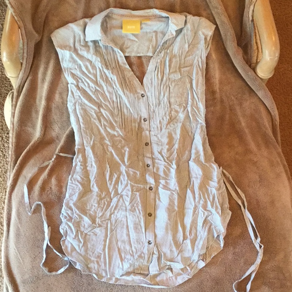 Blue and White Striped Tunic